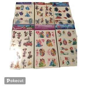Disney Character Temporary Tattoo Sheets
